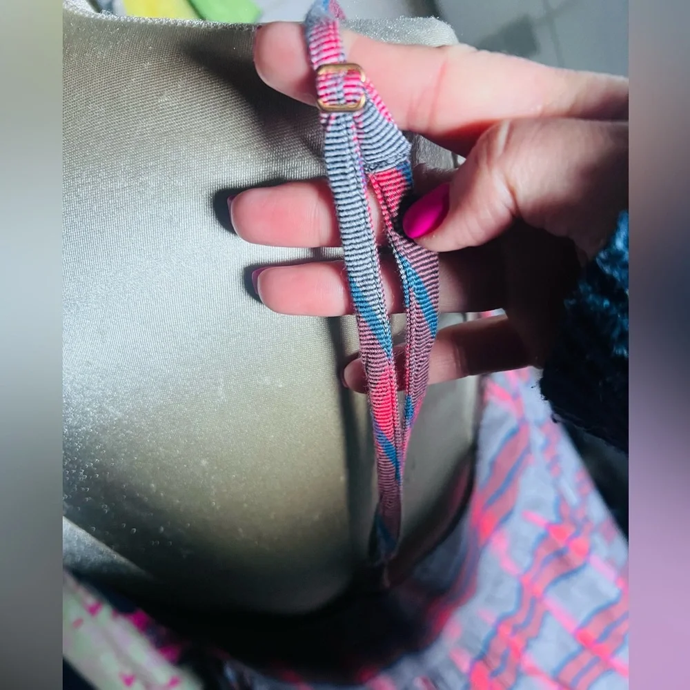 NATURAL LIFE Pink and Gray Plaid dress M - Picture 3 of 9